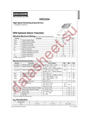 KSC2334OTU datasheet  